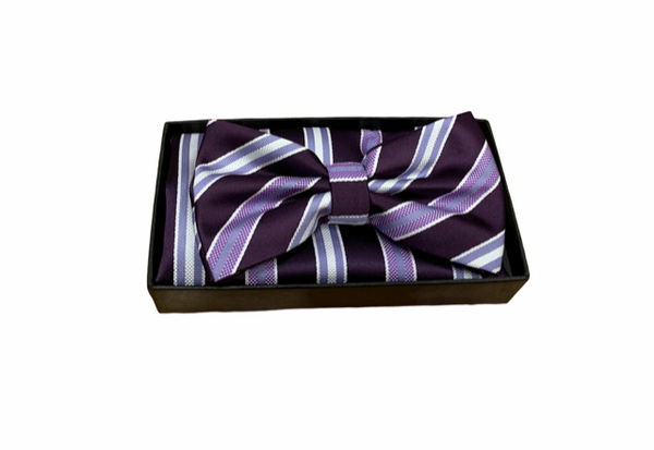 CASWELL'S BOW TIE 7 POCKET SQUARE SET - Caswell's Fine Menswear