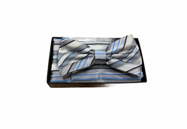 CASWELL'S BOW TIE 7 POCKET SQUARE SET - Caswell's Fine Menswear