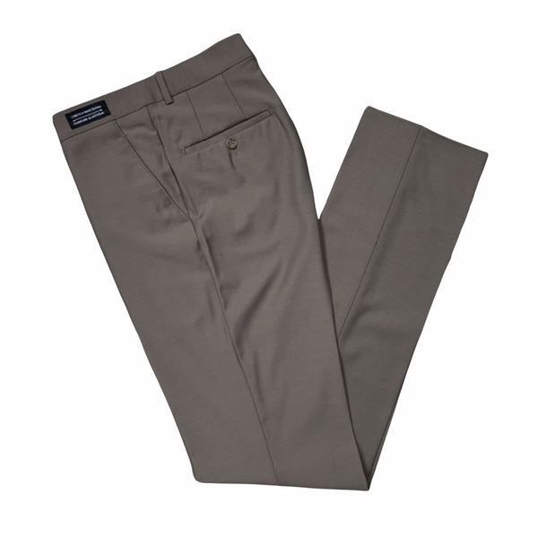 GALA DRESS PANT PLAIN FRONT TAUPE - Caswell's Fine Menswear