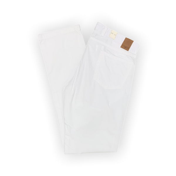 TRUE KHAKI 5 POCKET PANTS IN WHITE - Caswell's Fine Menswear