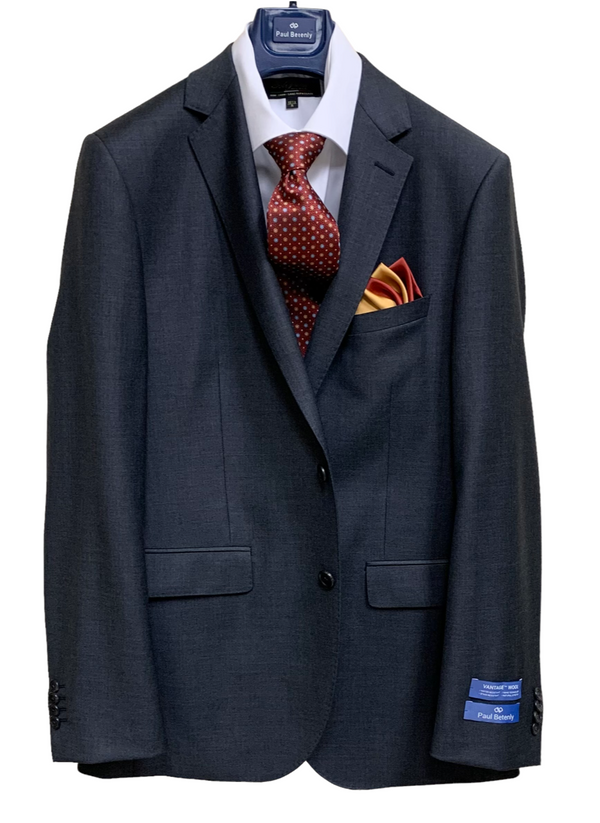 Modern Fit Suit Separate in Charcoal - Caswell's Fine Menswear