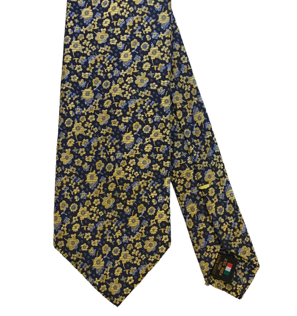 Tie, Navy/Gold - Caswell's Fine Menswear