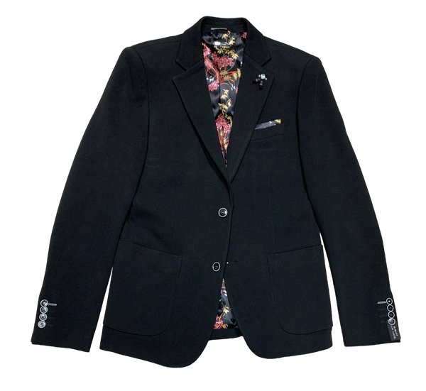 Blazer with Patch Pockets, Black - Caswell's Fine Menswear