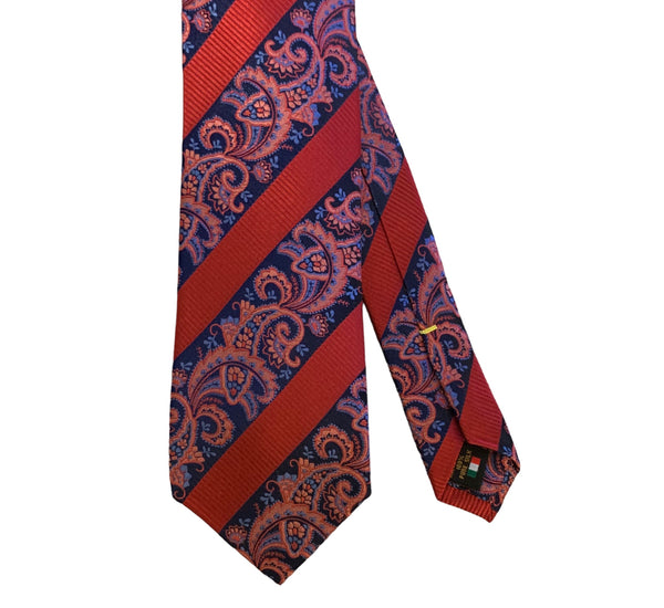 Tie, Red/Navy - Caswell's Fine Menswear