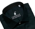 Made in Italy Shirt Long Sleeve, Black - Caswell's Fine Menswear