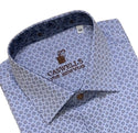 Made in Italy Long Sleeve Shirt, Blue - Caswell's Fine Menswear