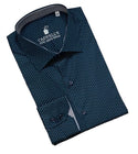Made in Italy Long Sleeve Shirt, Navy - Caswell's Fine Menswear