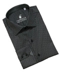 Made in Italy Shirt Long Sleeve, Black - Caswell's Fine Menswear