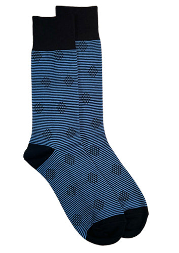 Fancy Socks, Blue - Caswell's Fine Menswear