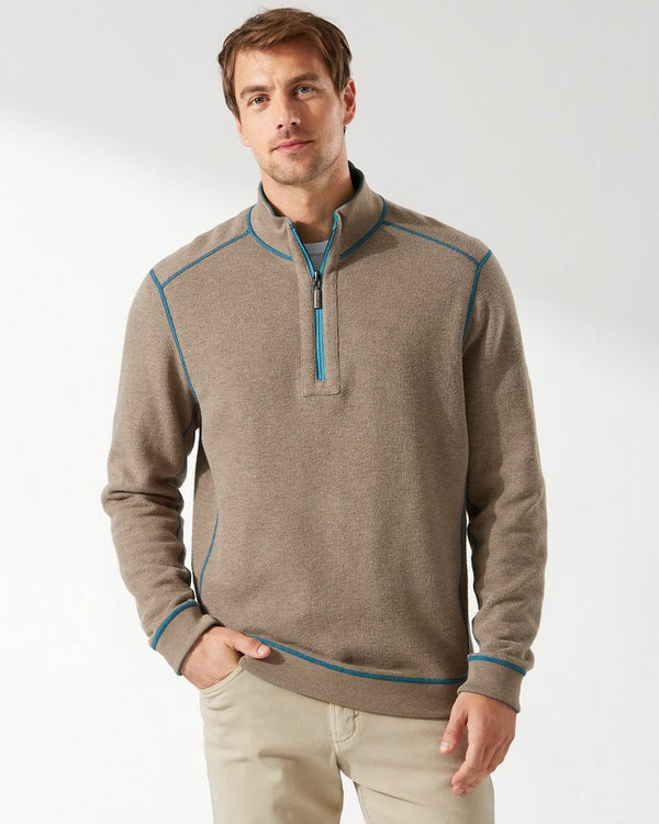 Flipshore Half-Zip Reversible Sweatshirt - Caswell's Fine Menswear