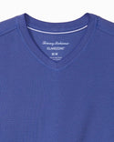 Coastal Crest IslandZone® V-Neck Shirt, Blue - Caswell's Fine Menswear