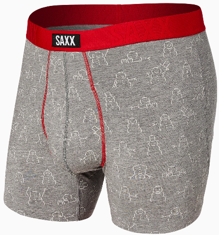 SAXX BOXER BRIEF UNDERCOVER GREY ASCII ART SNOWMEN - Caswell's Fine Menswear