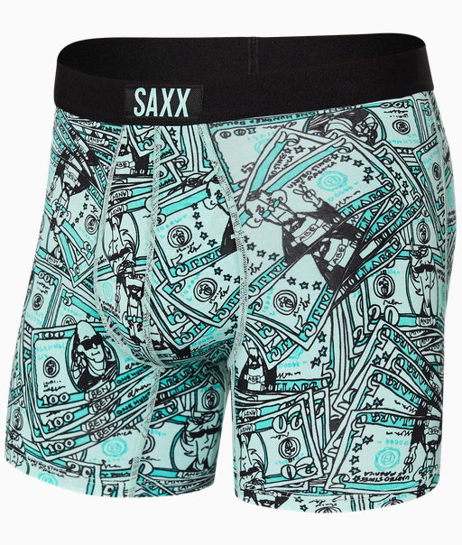 SAXX Vibe  Boxer Brief / Cold Hard Cash- Ice Green - Caswell's Fine Menswear