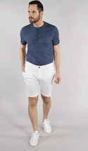 7 DOWNIE STREET PREMIUM STRETCH SHORTS IN WHITE - Caswell's Fine Menswear