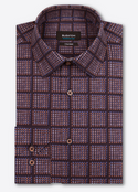 BUGATCHI OOHCOTTON Long Sleeve Shirt Midnight - Caswell's Fine Menswear