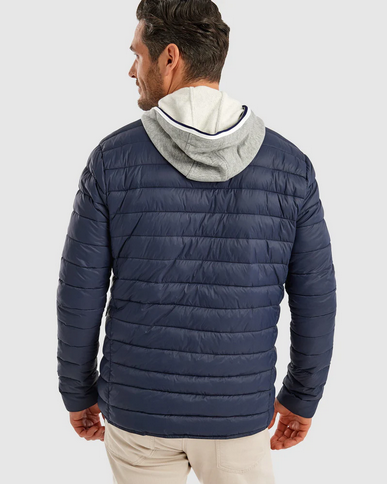 Lancaster Quilted Sport Jacket in Wake - Caswell's Fine Menswear