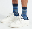 Socks / Vibrant Stripe Navy - Caswell's Fine Menswear