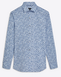Abstract Print Shirt in Ice Blue - Caswell's Fine Menswear