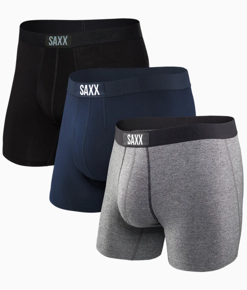 Boxer Brief 3 Pack Vibe Black/Grey/Blue - Caswell's Fine Menswear