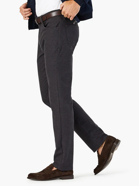 Cool Tapered Leg Pants Brown Houndstooth - Caswell's Fine Menswear