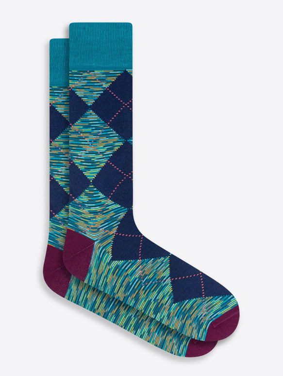Socks Made in Italy, Teal - Caswell's Fine Menswear