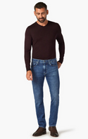 Cool Tapered Leg Jeans In Mid Brushed Refined - Caswell's Fine Menswear