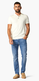 Cool Tapered Leg Jeans In Light Brushed Urban - Caswell's Fine Menswear