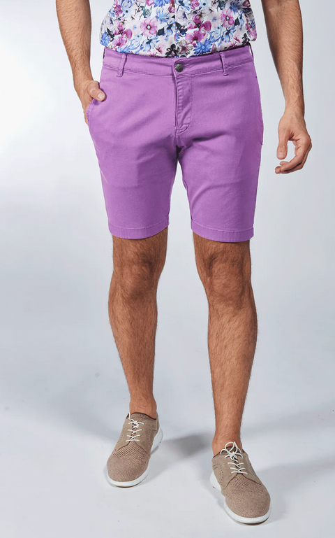 Luxury Stretch Shorts, Purple - Caswell's Fine Menswear