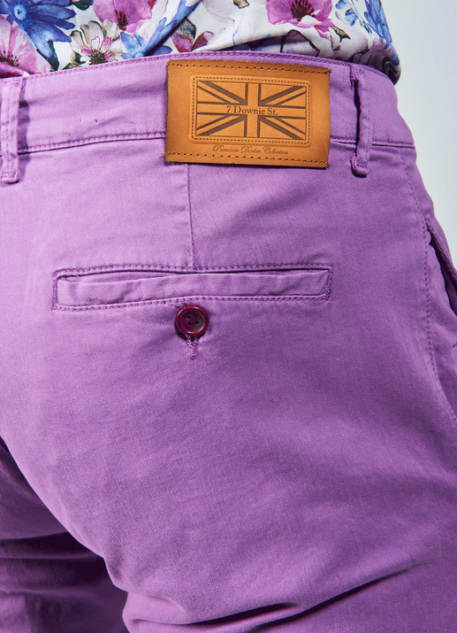 Luxury Stretch Shorts, Purple - Caswell's Fine Menswear