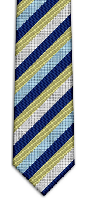 Tie, Blue/Gold - Caswell's Fine Menswear
