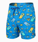 Oh Bouy Swim Trunks 5", Beer Olympics- Racer Blue - Caswell's Fine Menswear