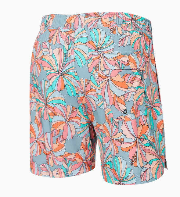 Oh Bouy Swim Trunks 5", Flower Pop- Multi - Caswell's Fine Menswear