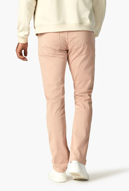 Cool Tapered Leg Pants In Rose Twill - Caswell's Fine Menswear