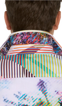 Shirt Short Sleeve Lenticuler, Multi - Caswell's Fine Menswear