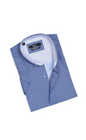 Shirt Short Sleeve, Royal - Caswell's Fine Menswear