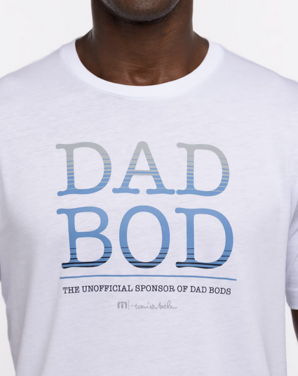 Dad Bod 2.0 T-Shirt, White/Blue - Caswell's Fine Menswear