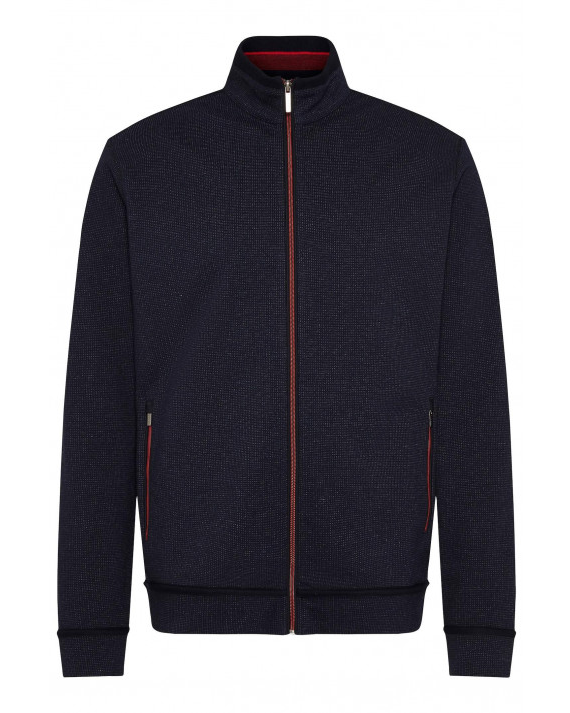 Sweatshirt Jacket, Navy - Caswell's Fine Menswear