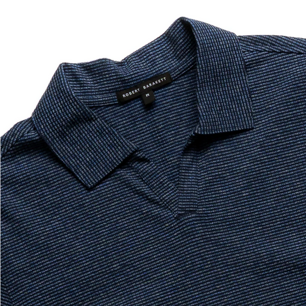 Holder Open Collar Polo, Navy - Caswell's Fine Menswear