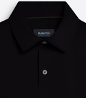 Miles Solid Ooohcotton Shirt, Black - Caswell's Fine Menswear