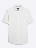 Miles Solid Ooohcotton Shirt, White - Caswell's Fine Menswear