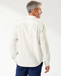 Sea Glass Breezer Linen Shirt, White - Caswell's Fine Menswear