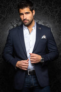 AU NOIR RYAN BLAZER/SUIT SEPARATE IN NAVY - Caswell's Fine Menswear