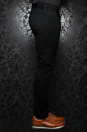 AU NOIR LUXURY PANT STRETCH WINCHESTER BLACK - Caswell's Fine Menswear
