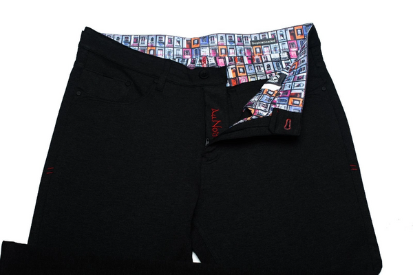 AU NOIR LUXURY PANT STRETCH WINCHESTER BLACK - Caswell's Fine Menswear