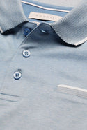Polo Shirt, Light Blue - Caswell's Fine Menswear
