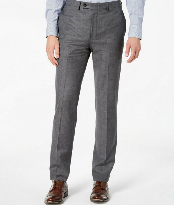 calvin klein grey dress pants Calvin Klein Infinite Stretch Skinny-Fit Dress Pants