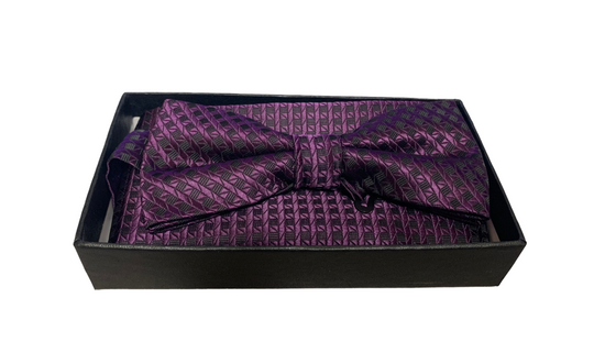 Bow Tie Set (Bow Tie & Pocket Square), Purple