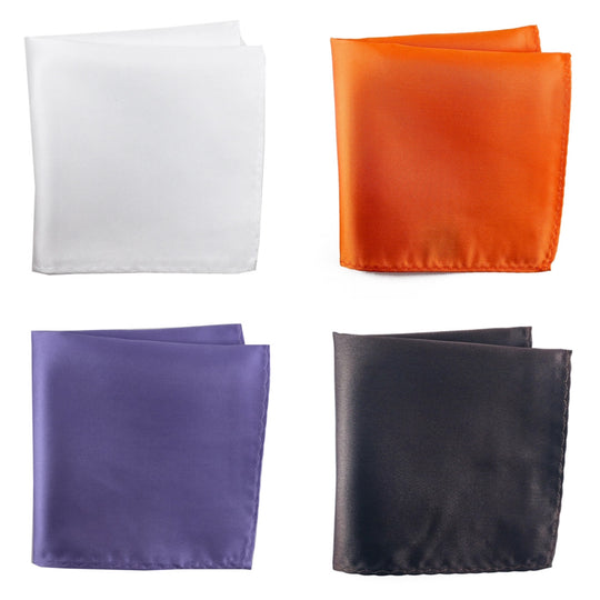 PLAIN MICROFIBER POCKET SQUARES ~ 50 COLORS