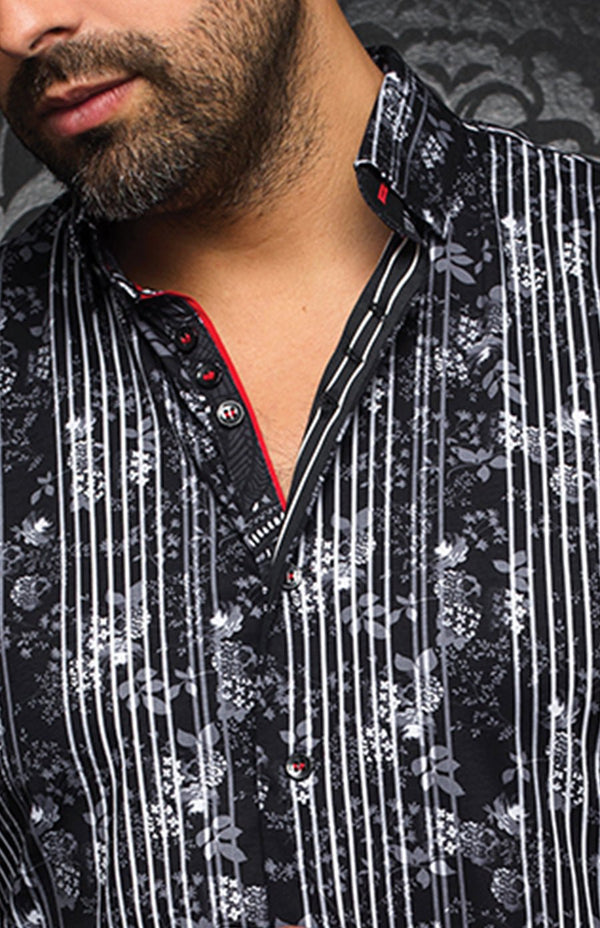 Knit Shirt Rubio, Black - Caswell's Fine Menswear
