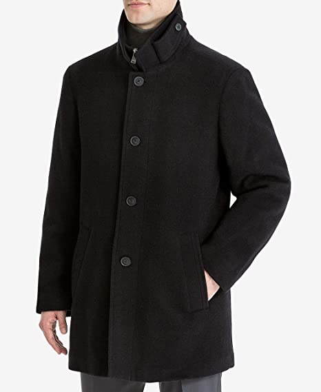 Car Coat in Black - Caswell's Fine Menswear